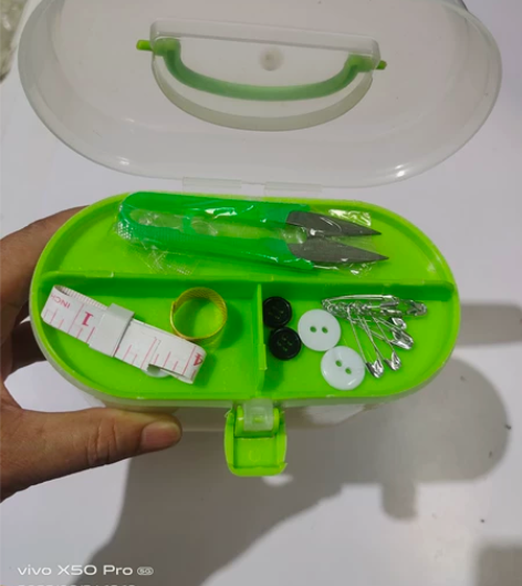 家用针线盒百宝箱大号8色线针线盒 手缝针家...