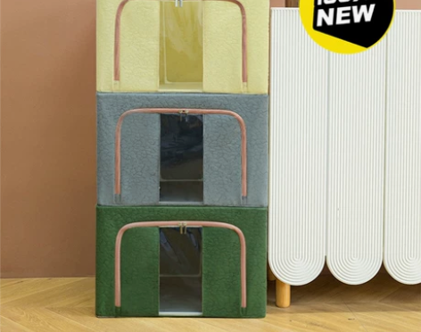 【线下超市清仓！】3d压花防水收纳箱布艺1...