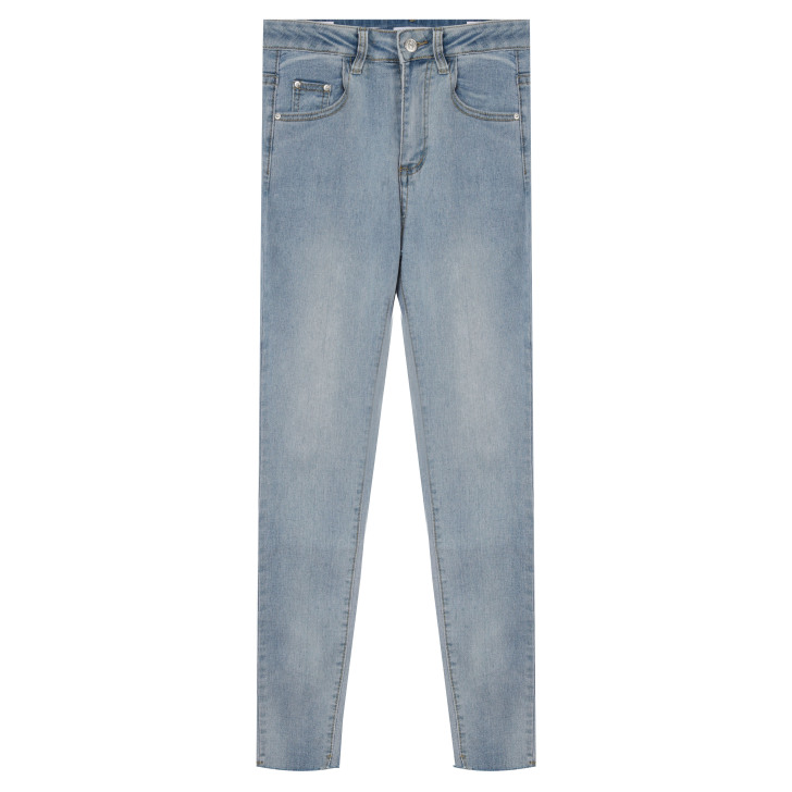 春夏薄款弹力紧身牛仔裤女裤子韩版显瘦高腰小...