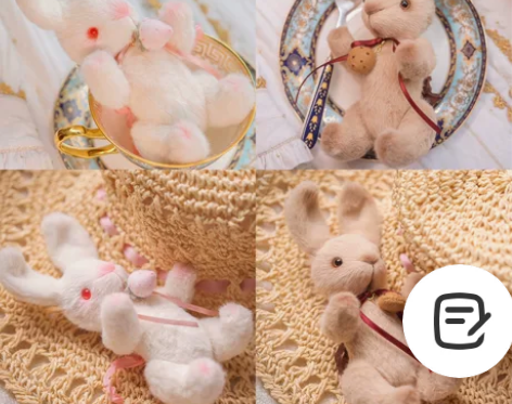 【现货掉落】草莓奶昔vs巧克力曲奇 大号兔...