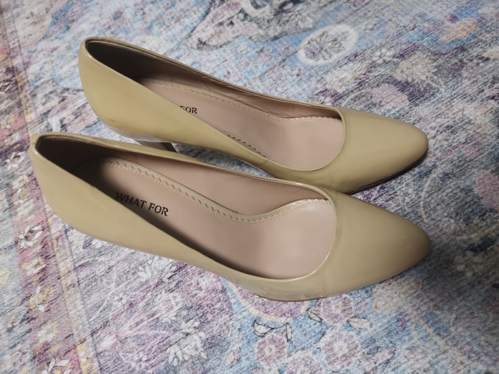 what for 裸色漆皮单鞋 38码