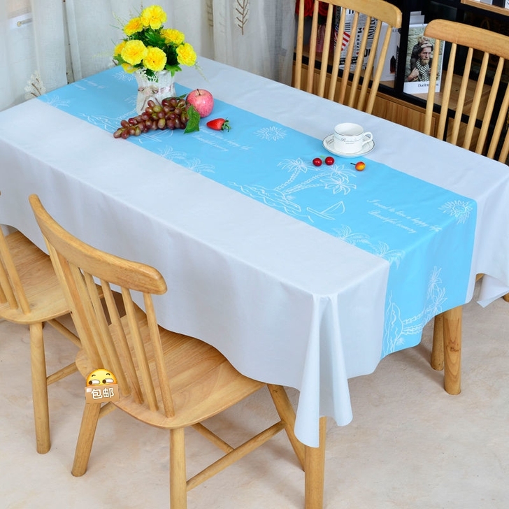 桌布防水防烫防油免洗餐桌布长方形茶几桌布欧...