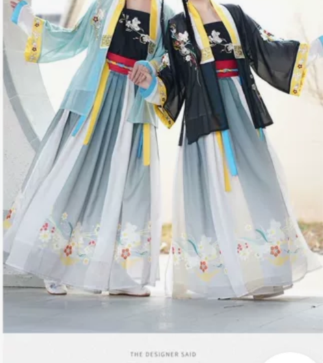 御篇原创汉服女【琼瑶】宋制对襟半袖齐腰褶裙...