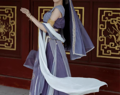 【代拍】捌伍柒原创琼瑶公主异域风敦煌飞天改...