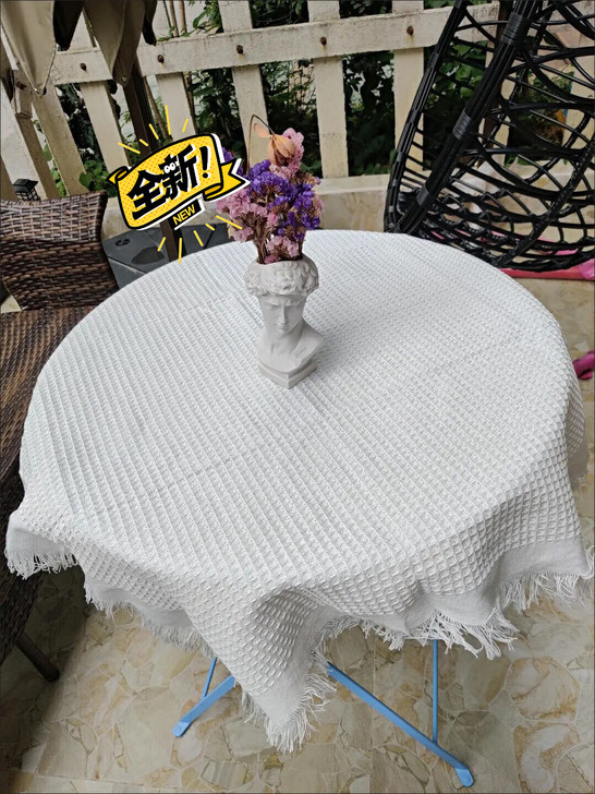 【清仓】大块白色茶几桌布蕾丝餐桌布长方形布...