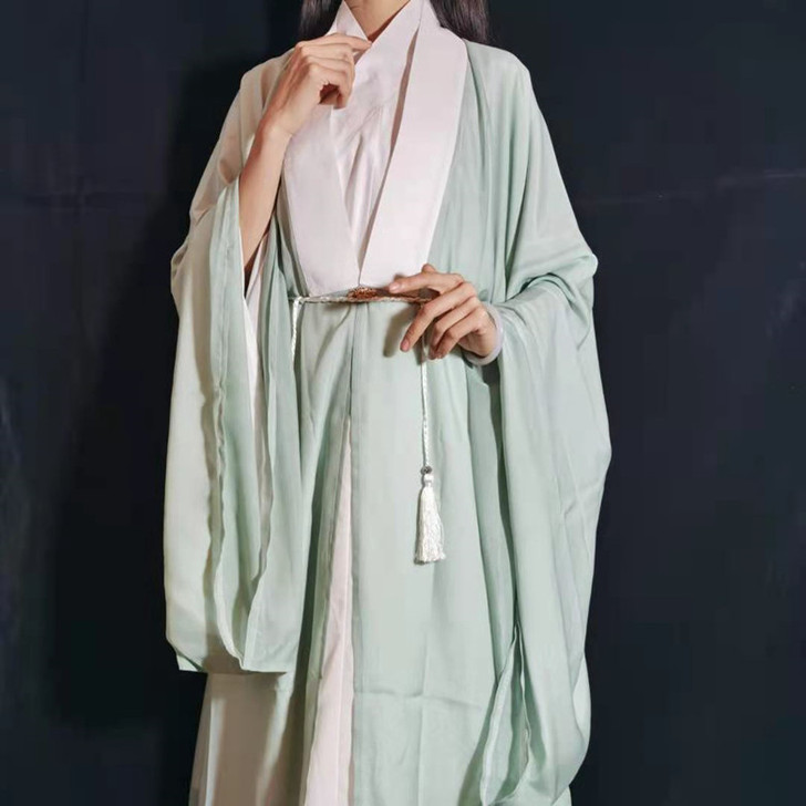 墨晨烟雨原创汉服【拾缘】男女同款纯色明制披...