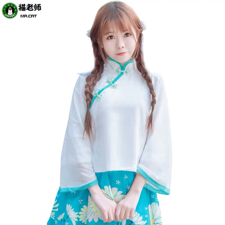 猫老师民国风服装全套中国民族风文艺女青年校...