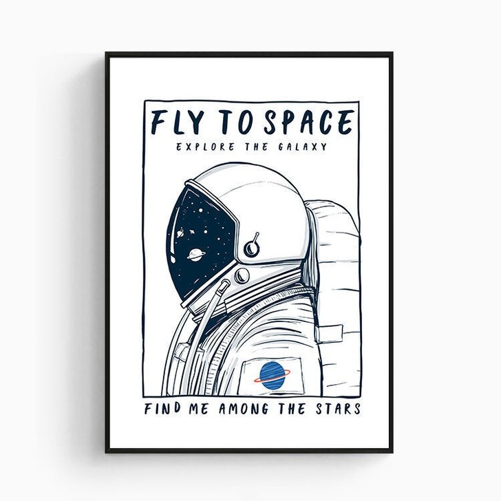 #节后鱼生#宇航员 装饰画无框画餐厅挂画工...