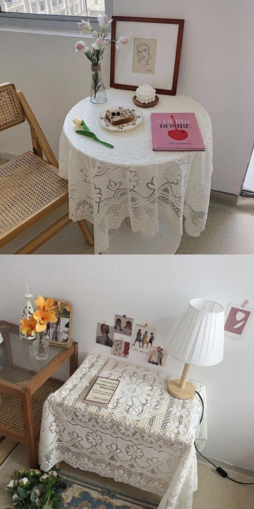 清仓卖蕾丝桌布ins风蕾丝桌布ins风白色...