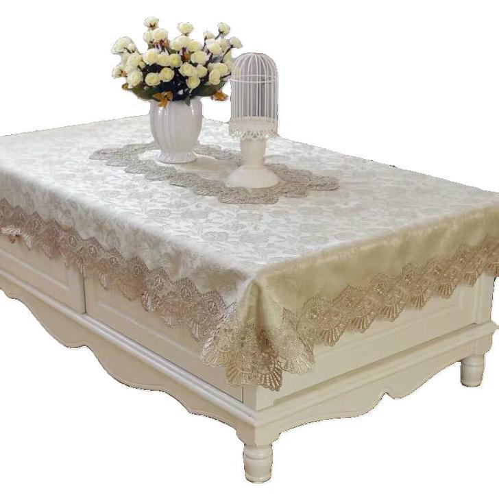 欧式茶几桌布布艺长方形 材质：布 风格：欧...