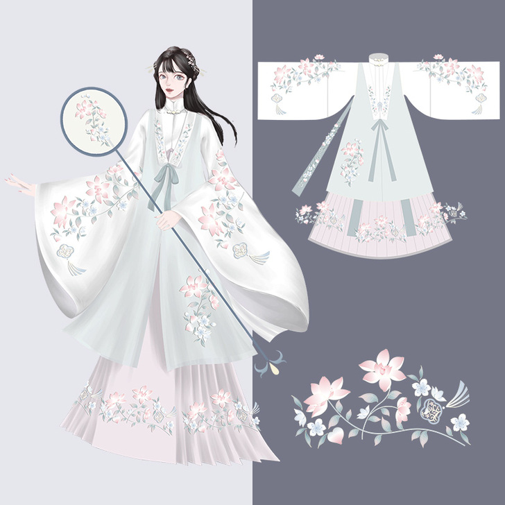 仙楚姬原创汉服女【陌颜】明制袄裙长比甲刺绣...