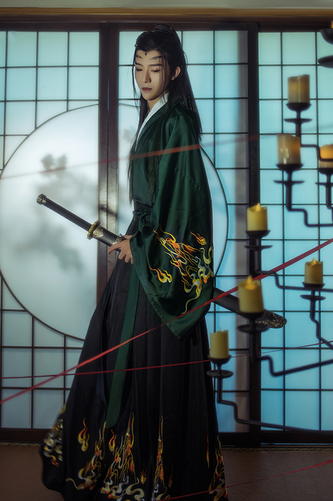 序绘原创 麒麟 祥瑞大袖衫披风外套重工刺绣...