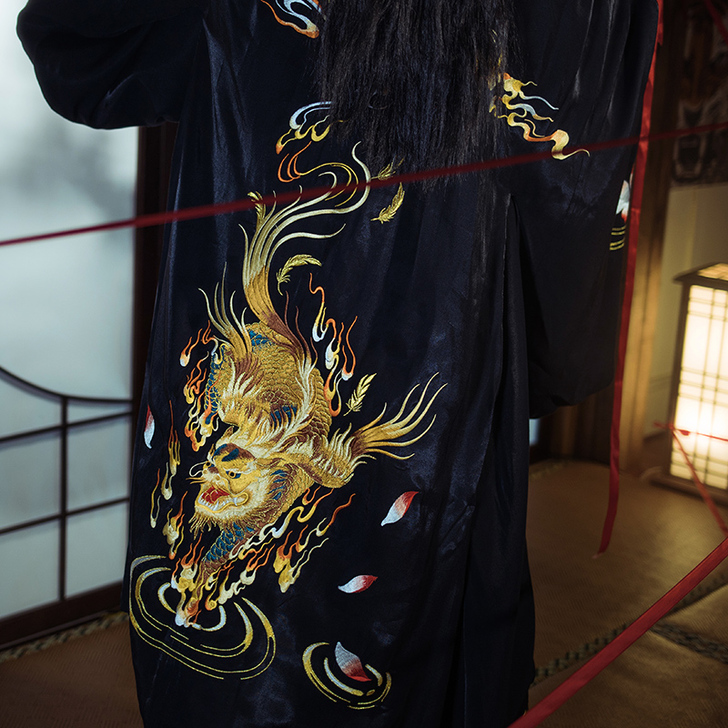 序绘原创 麒麟 祥瑞大袖衫披风外套重工刺绣...