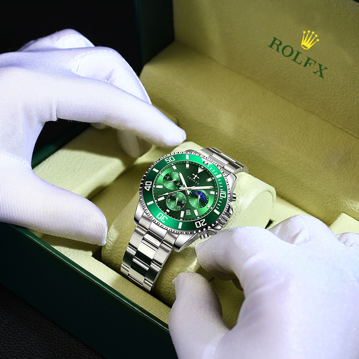 正品牌名牌氚气潜水绿水怪水鬼十大手表男士全...