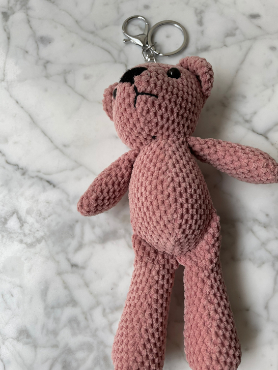 挂饰。藕粉色小熊,挺大一个,购于京东,买一...