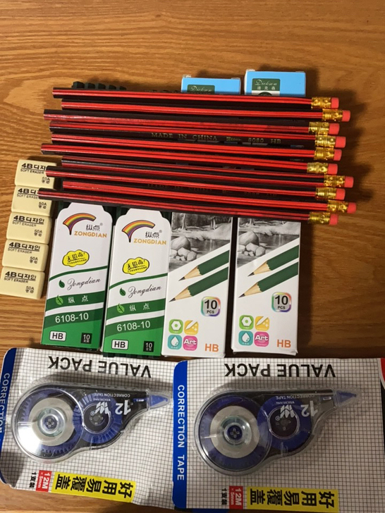 低价全新铅笔 橡皮 修正带