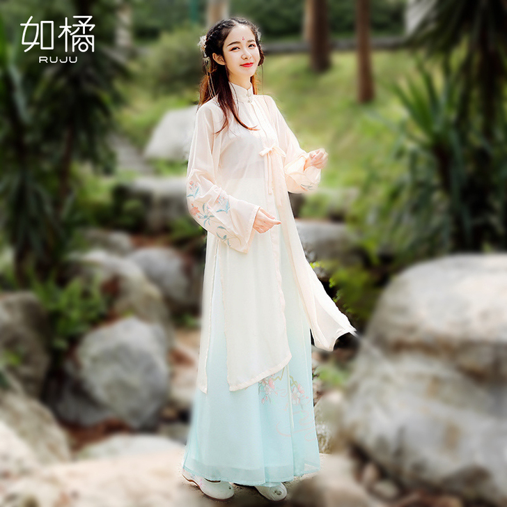 汉服女夏明制改良齐腰襦裙古装仙气少女日常立...