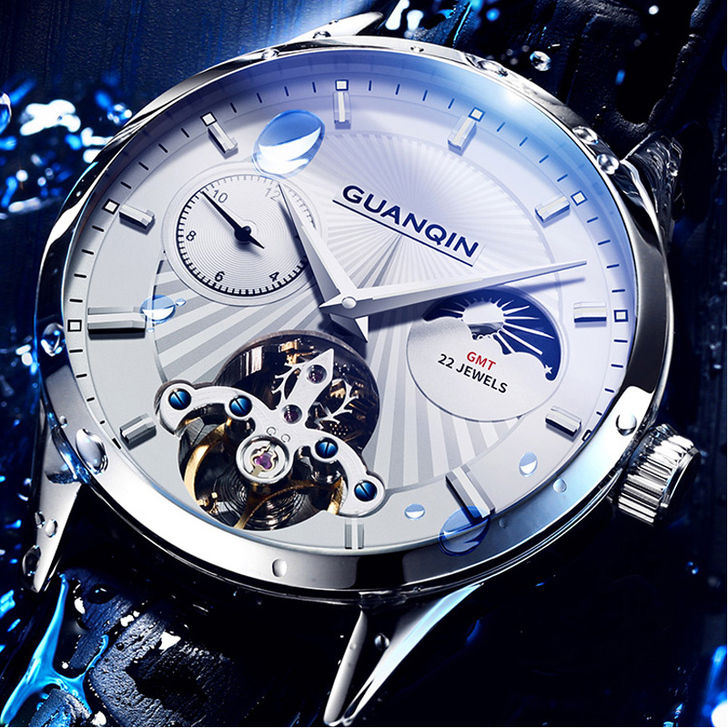 冠琴手表男士机械表防水时尚潮流霸气名牌全自...