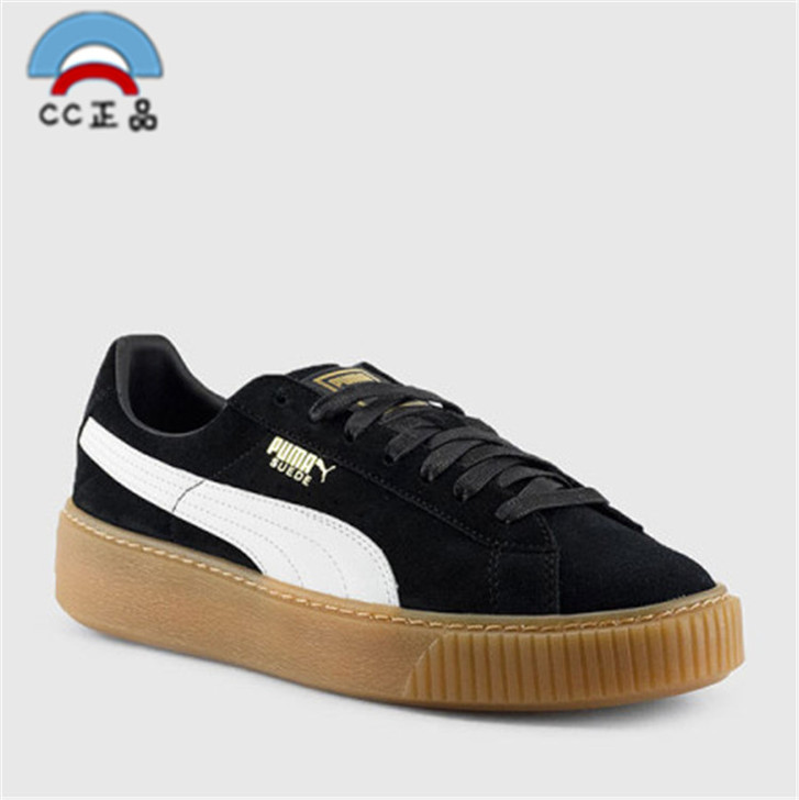 Puma彪马蕾哈娜松糕鞋 黑棕白棕小麦色男...