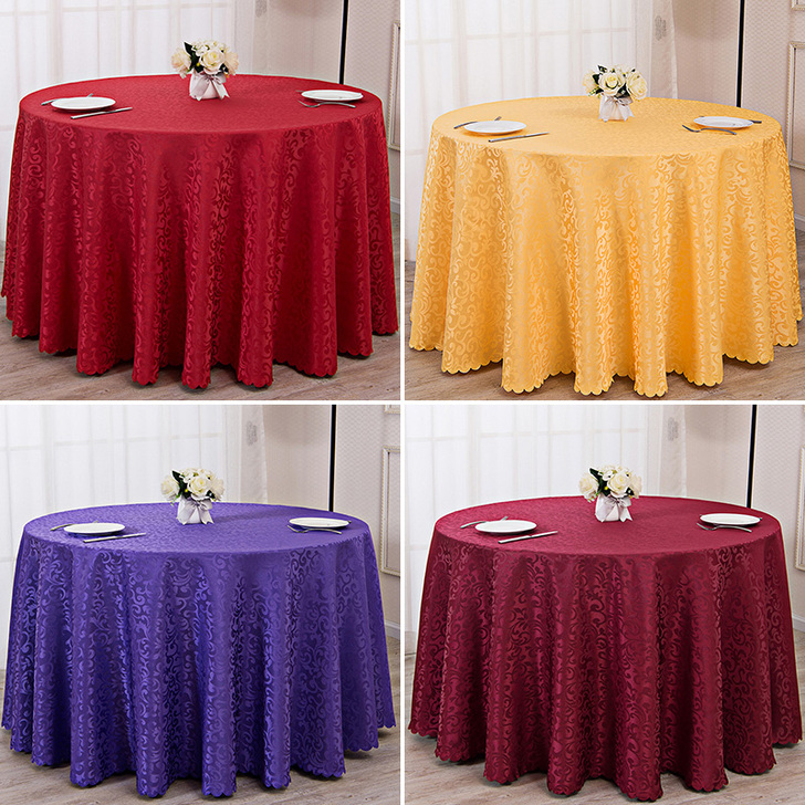 酒店圆桌桌布布艺欧式餐厅饭店餐桌布茶几方桌...