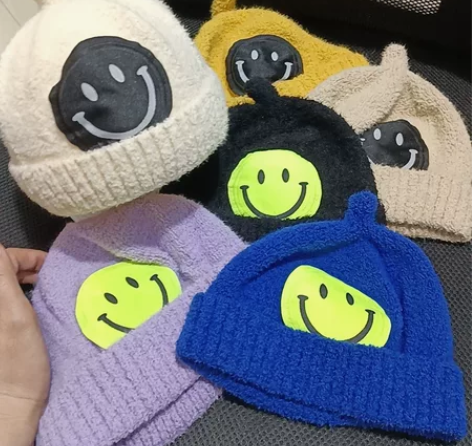 宝宝帽子瓜皮帽绒线材质6个月-5岁头围45...