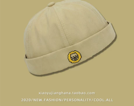 雅痞嘻哈帽子女秋冬街头地主帽韩版狮子刺绣瓜...