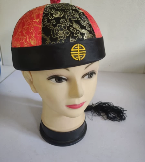 全新 西瓜皮帽子男，唐装地主帽成人瓜皮帽儿...