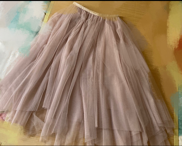 纱裙蓬蓬裙半身裙公主裙杏粉色