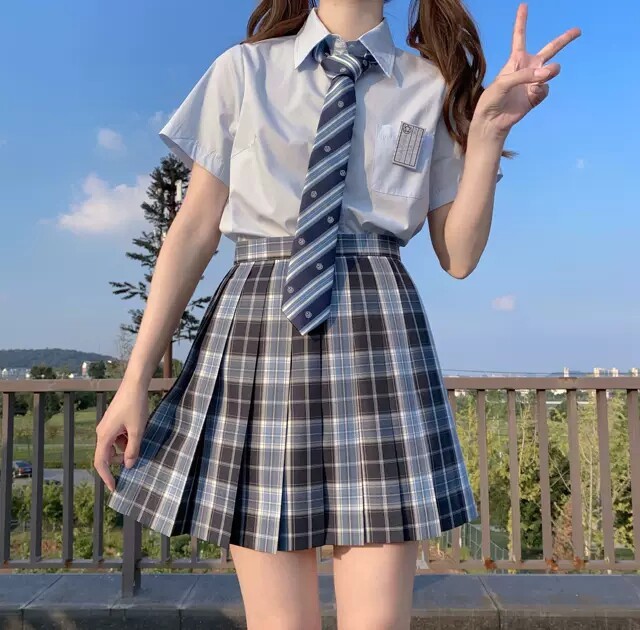 【心脏地震】津野南 现货 格裙JK原创日系...