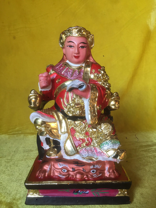 二手木雕佛像将军高22公分