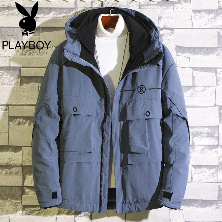 【狂欢价】花花公子旗舰羽绒服男短款2020...