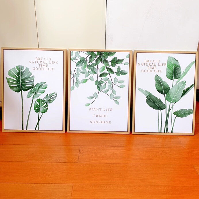 全新北欧风背景画装饰画客厅沙发背景墙无框画卧室床头挂画餐厅墙