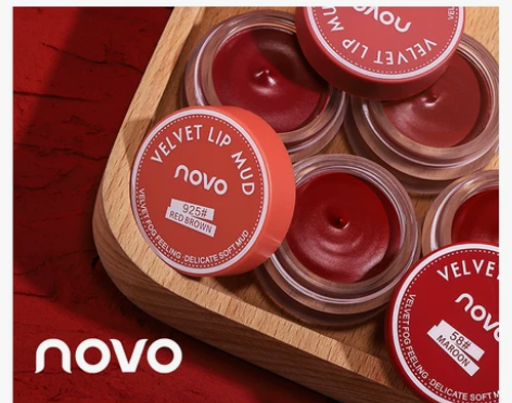 正品NOVO果冻唇泥 丝绒雾面哑光唇釉唇彩...