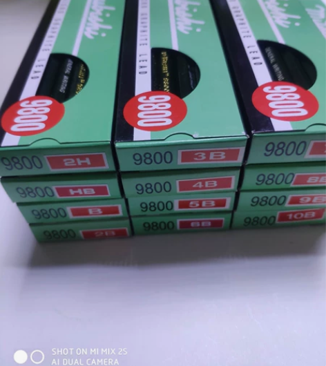 三菱正品铅笔9800全部型号2b4b6b8...