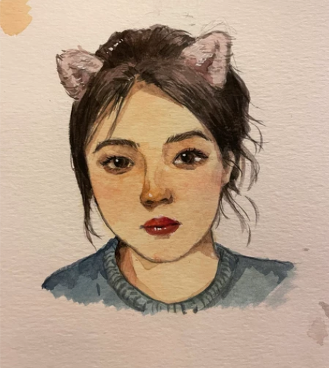 【手绘约稿 水彩 铅笔线稿 黑白水彩 】 ...