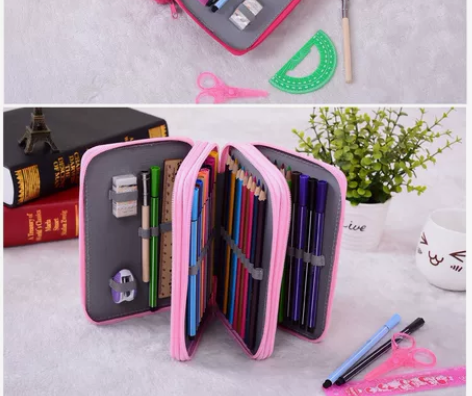 韩国防震防摔学生美术笔帘彩色铅笔袋素描铅笔...