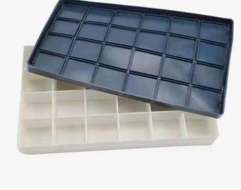 加深款软盖调色盒橡胶盖调色格颜料盒 24格子10个50包邮，...