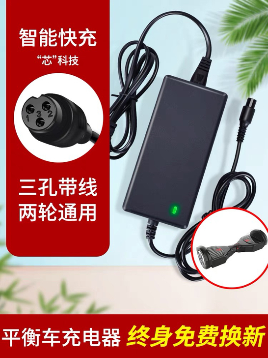 两轮儿童平衡车充电器36V电源阿尔郎龙吟4...