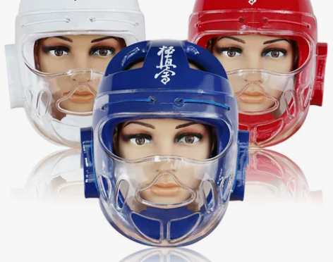 成人儿童空手道头盔极真会头盔跆拳道面罩头盔...