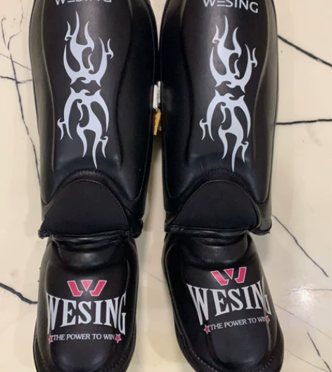 九日山散打双层连体护胫 S码 泰拳护小腿加...