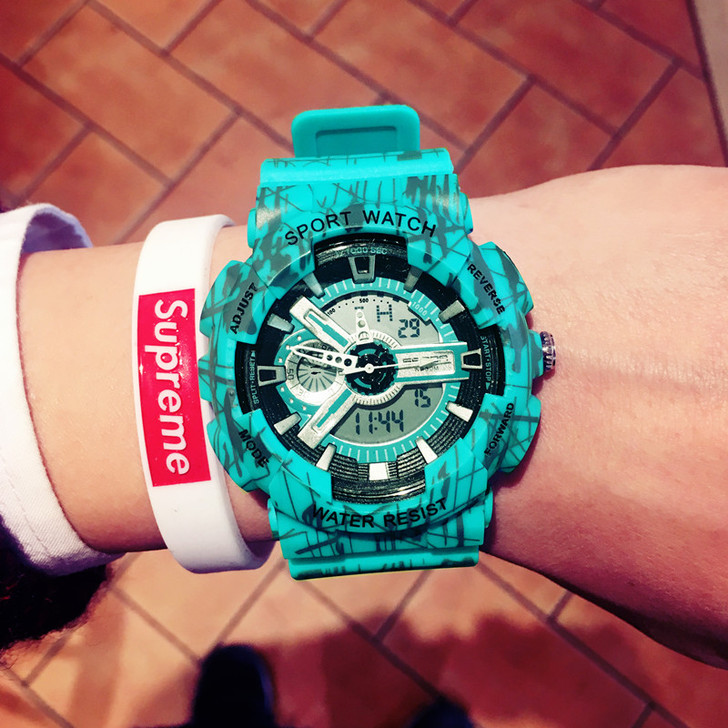 手表男非机械潮流ulzzang情侣运动防水...