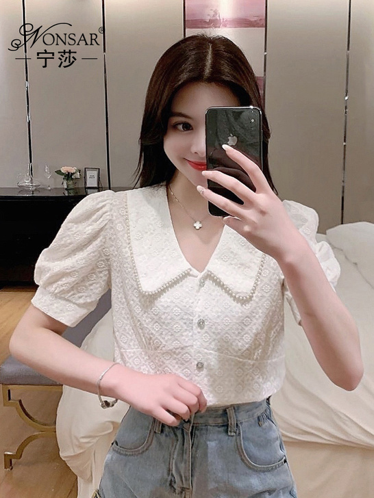 nonsar/宁莎 衬衫.有点透，内衣穿白...