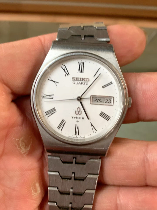 seiko男表 精工中古表老机芯金属夹板包...