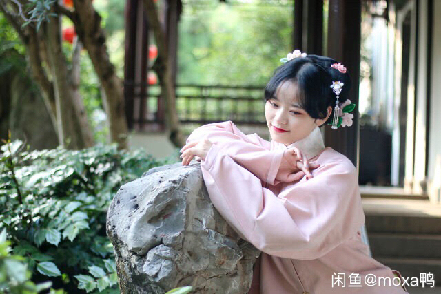 清凝轩 约素 对襟立领弓袋袖汉服纯色明制