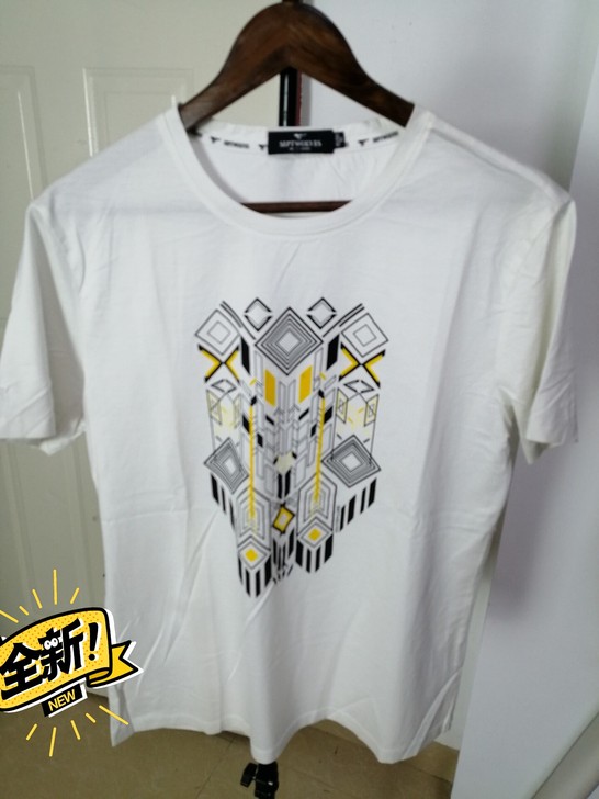 七匹狼男装潮流短袖男休闲短袖时尚T恤纯棉T...