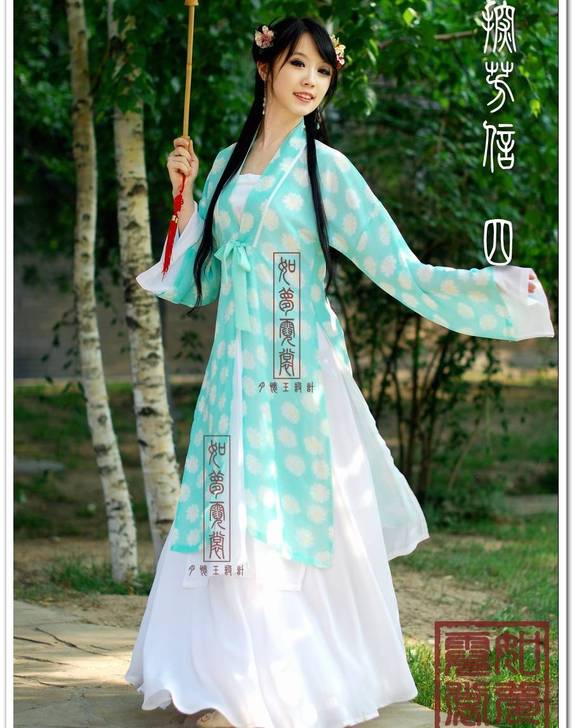 [如梦霓裳]汉服 褙子[探芳信(四] 蓝花...