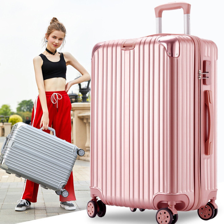 行李箱铝框拉杆箱万向轮男女旅行箱20寸密码...