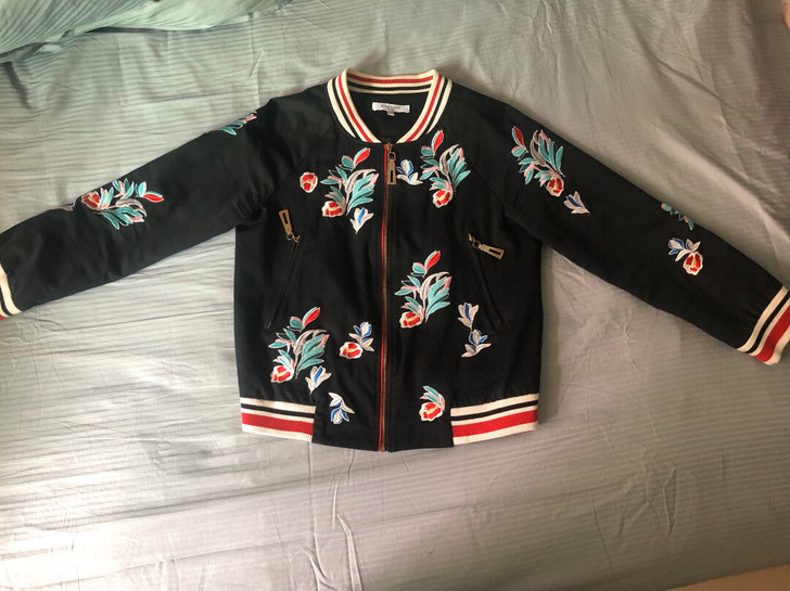 纪梵希GIVENCHY刺绣棒球男女黑色外套...