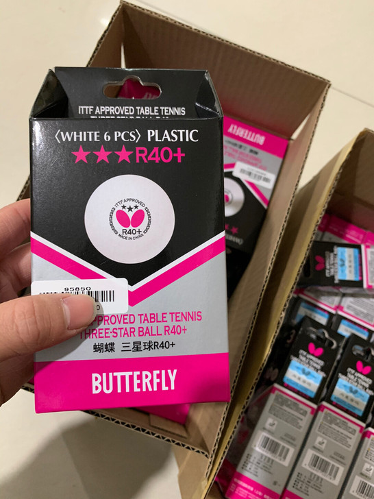 正品蝴蝶乒乓球三星级国产R40+有缝乒乓球...