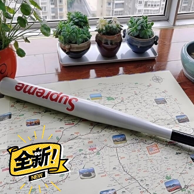 加厚合金钢棒球棒球杆车载用品男防身器细棍黑...